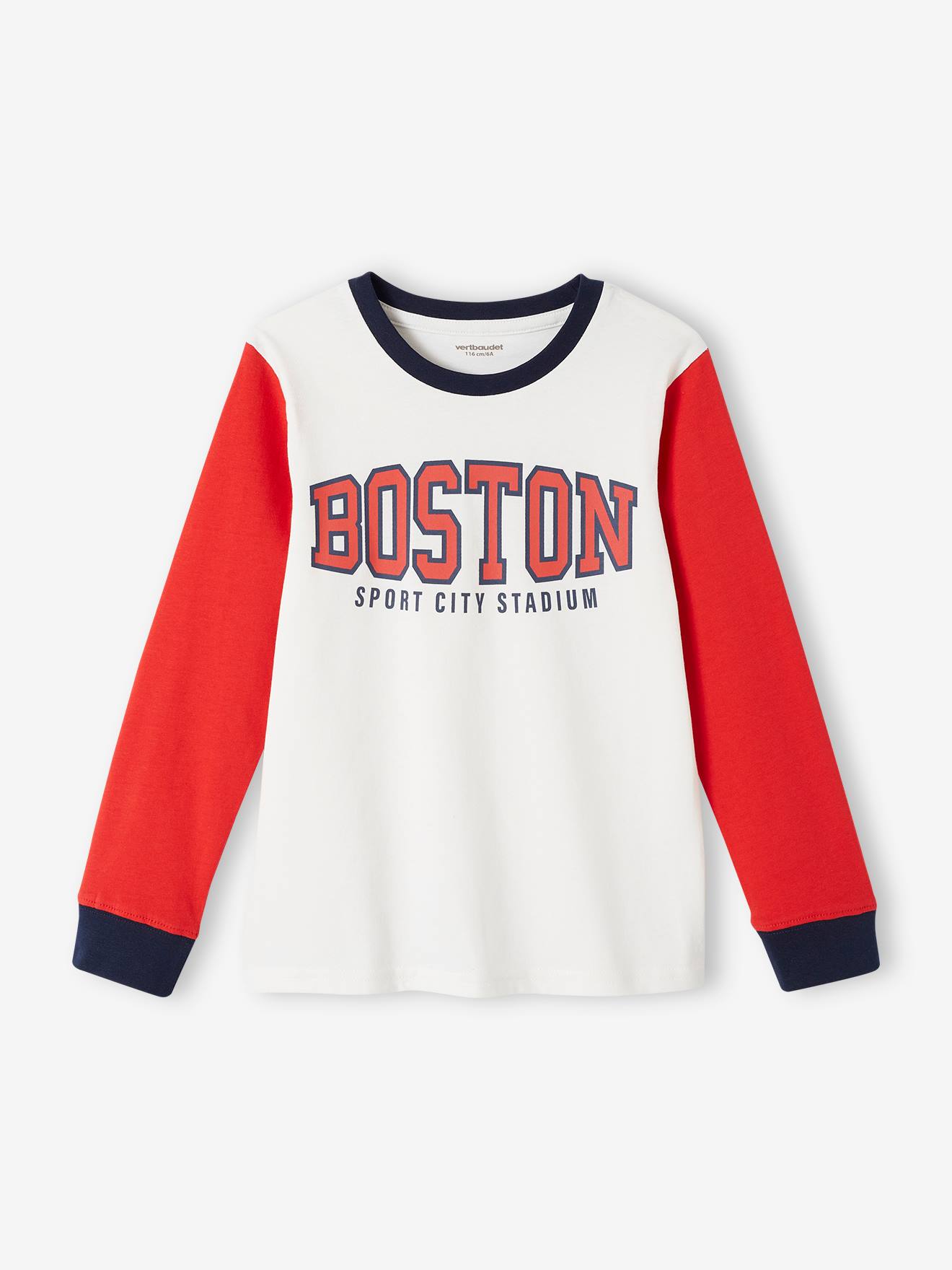 Vertbaudet 2er-Pack Jungen Schlafanzüge, US-Sport Oeko-Tex - marine