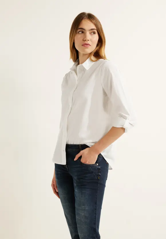CECIL Unifarbene Baumwollbluse