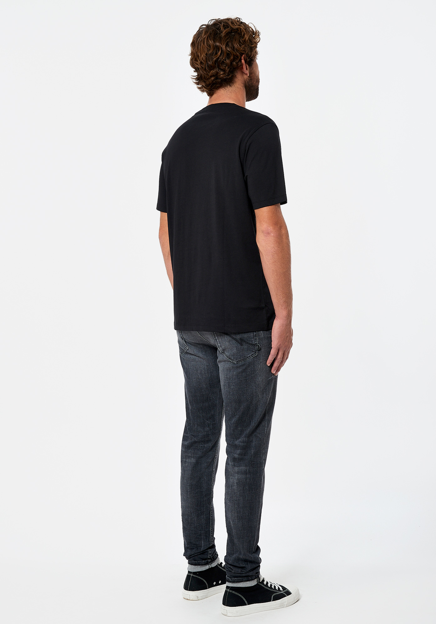 SLOW   T-shirt noir Homme en 100% coton bio