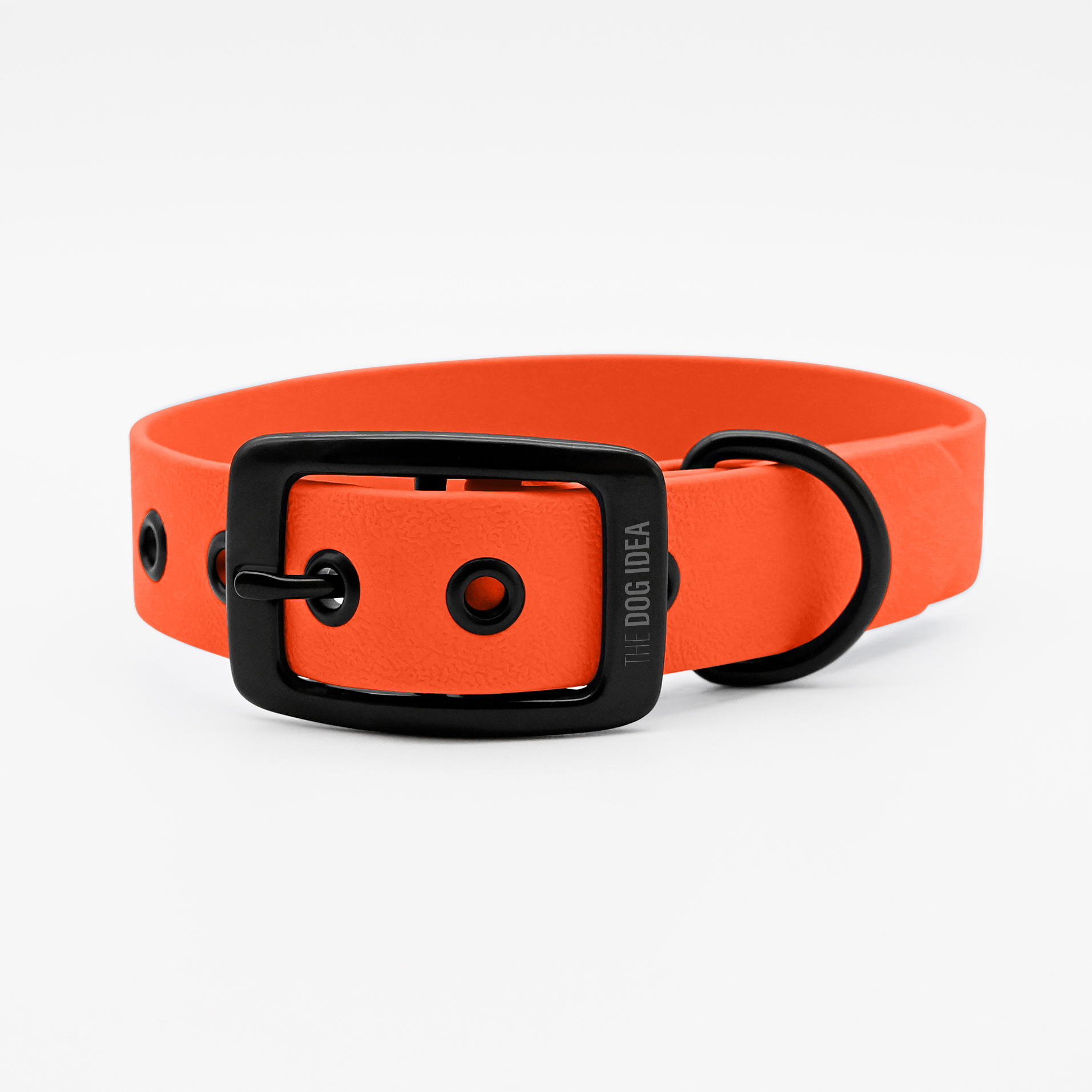 THE DOG IDEA Hundehalsbänder THE DOG IDEA Biothane Halsband Orange Schwarz S