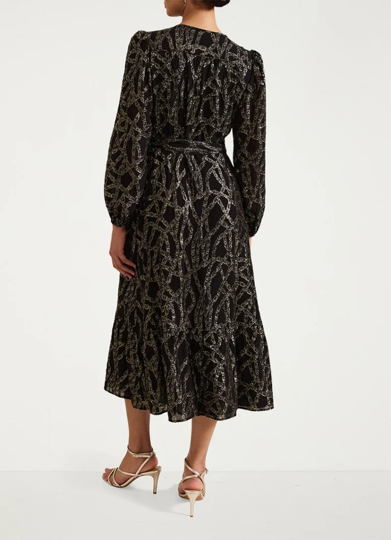 Rochie midi Jazminda cu paiete, model înfășurat, de la Phase Eight