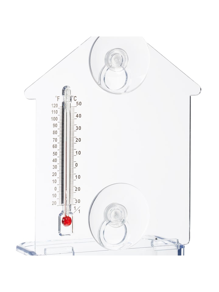 relaxdays 2 x Fenster-Vogelfutterhaus in Transparent günstig kaufen onesize