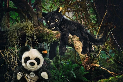 Manschli Panda, 24 cm, weiß