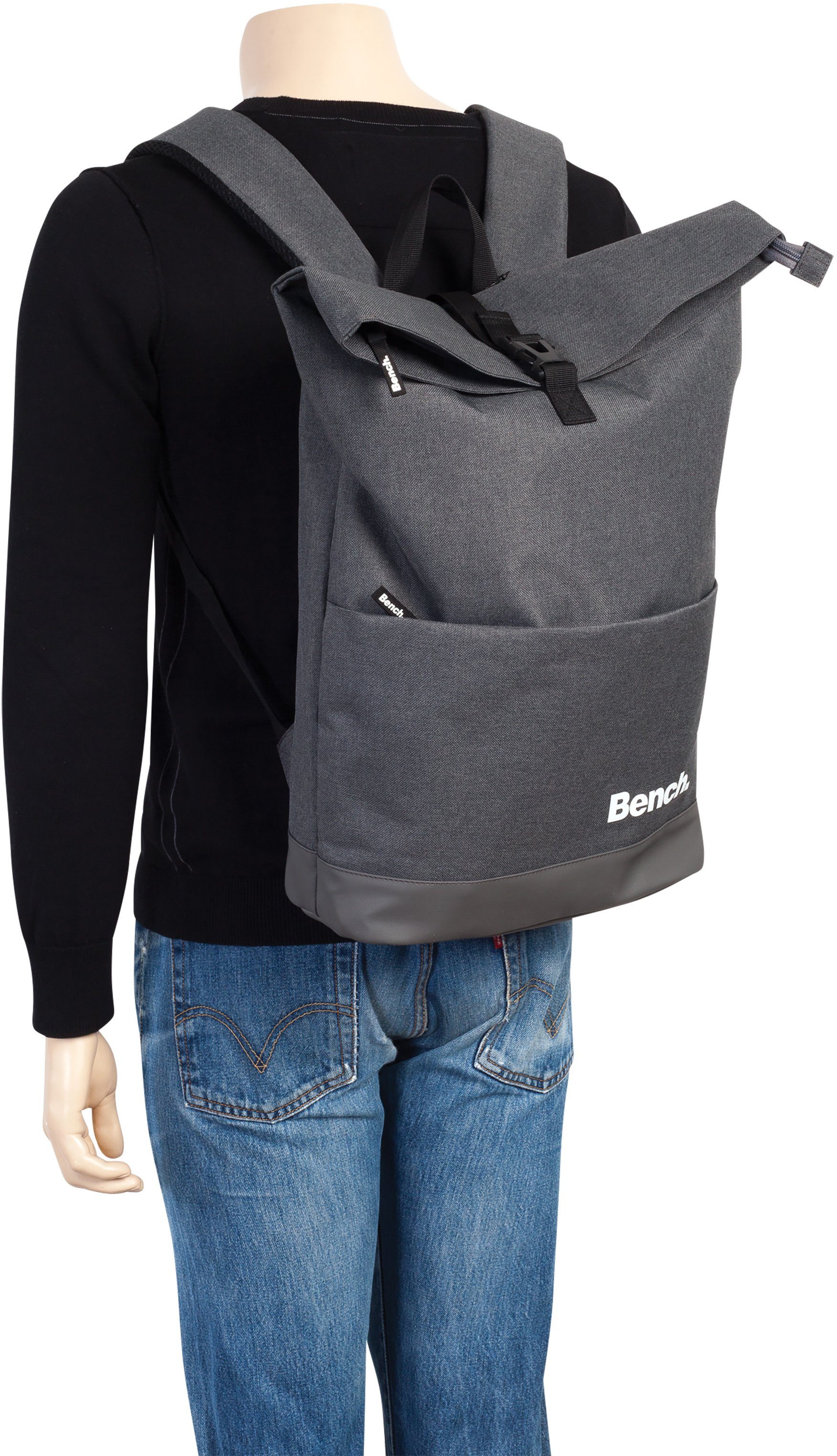 Bench. Laptoprucksack Roll-Top, dunkelgrau