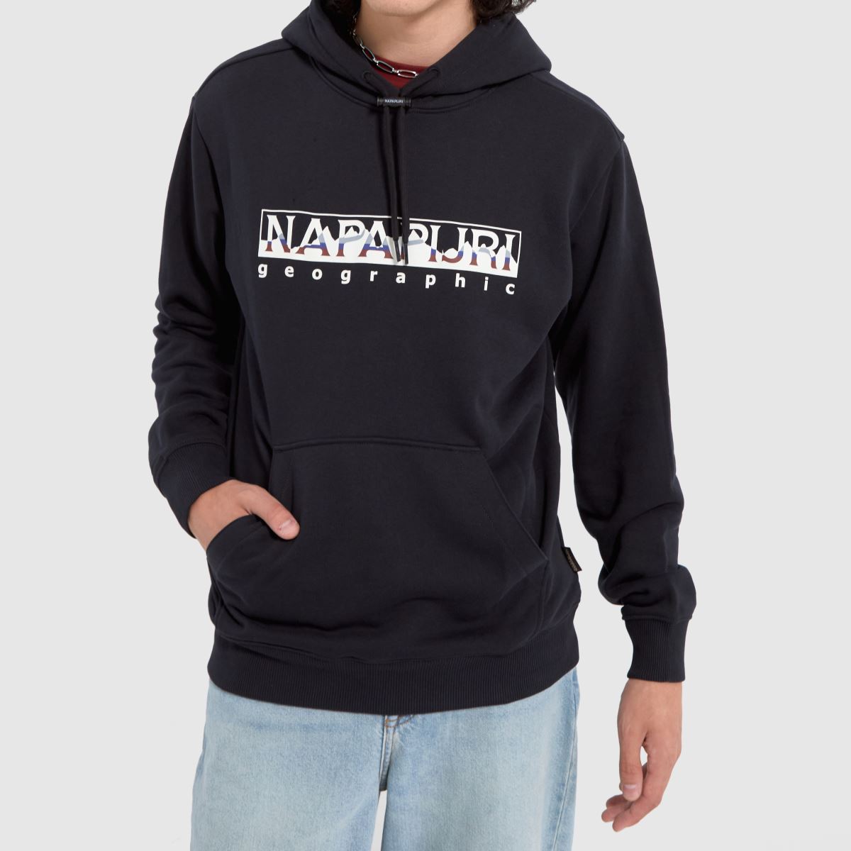 NAPAPIJRI telemark hoodie i svart och vitt