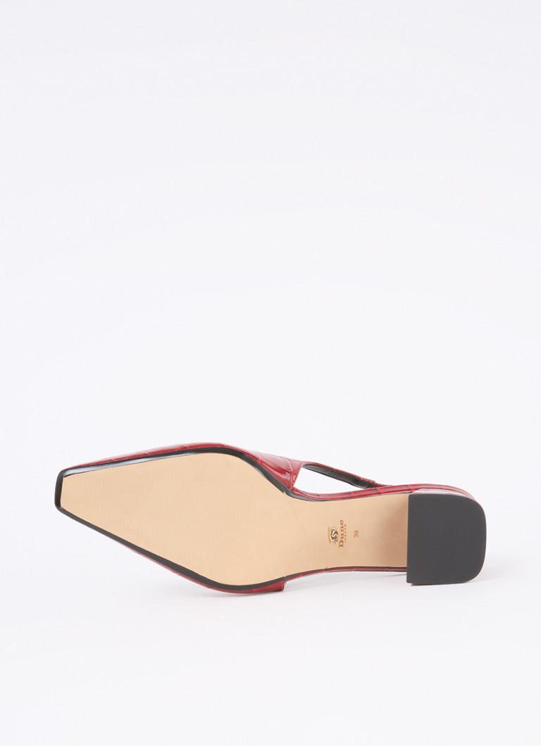 Pantofi cu toc slingback Dune London Contact, din piele cu textură de crocodil.