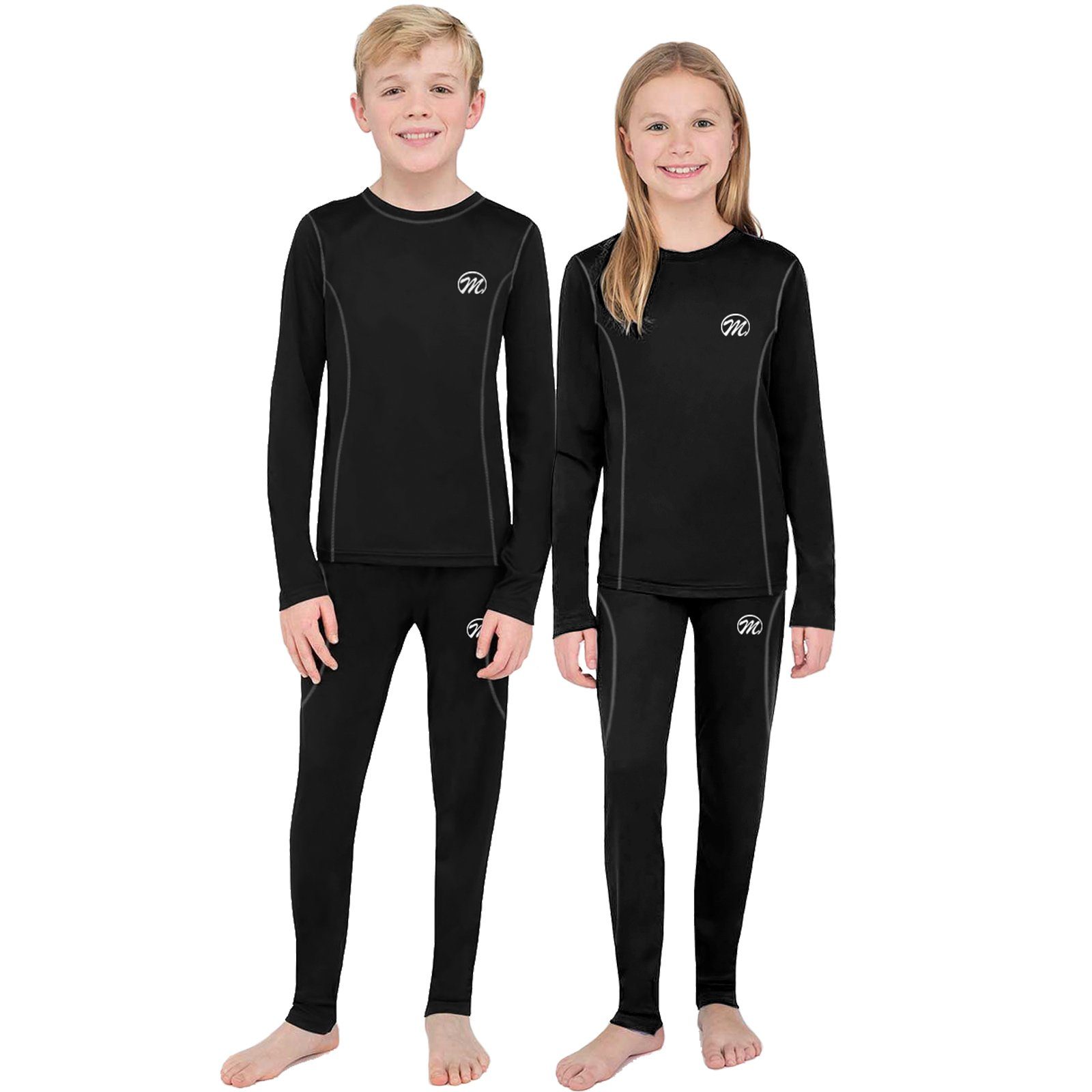 MEETYOO Thermounterhemd Kinder Thermounterwäsche Thermo Unterwäsche Set (Unterhemd Unterhose, Ski Fleece Sport Funktionswäsche) Funktionsunterhemd Skiunterwäsche