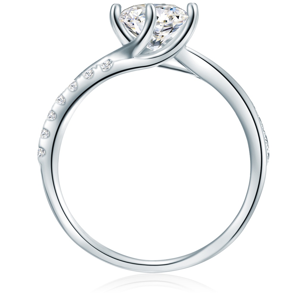 Trilani Bague en argent Argent sterling Oxyde de zirconium (CZ) en Argent Bague