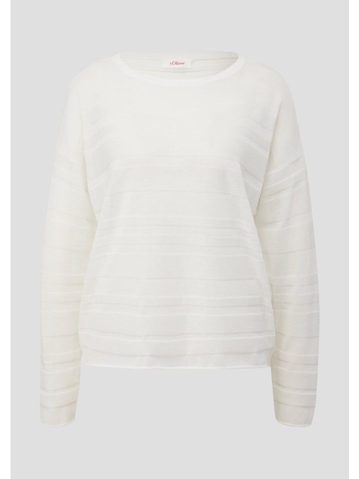 s.Oliver Strickpullover langarm in Creme günstig kaufen