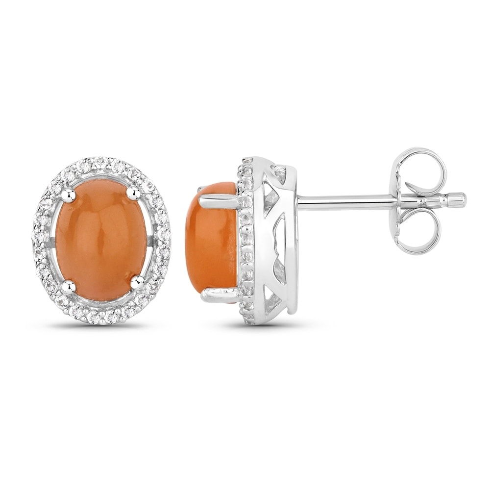 Rafaela Donata Boucles doreilles Argent sterling Pierre de lune en Argent Bijoux