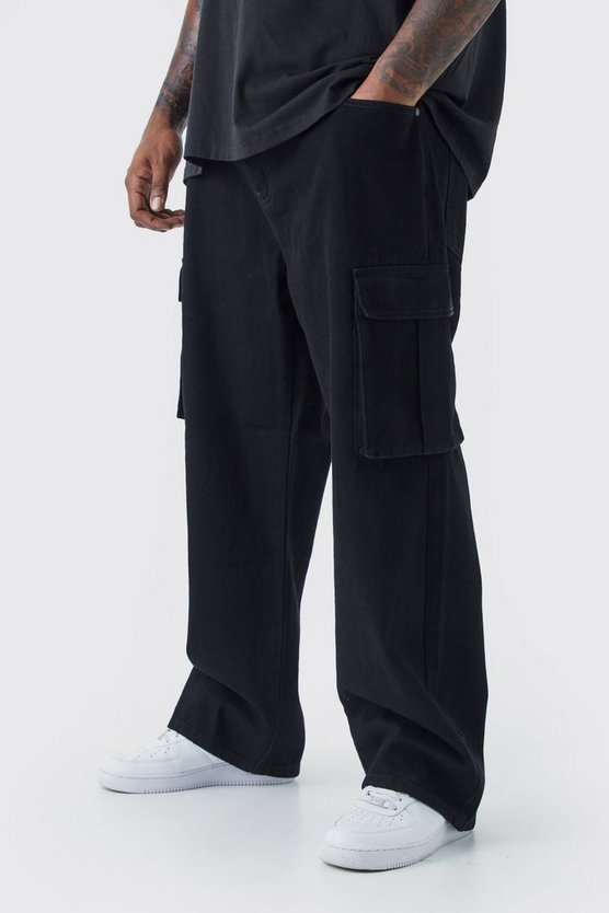 Plus lockere Cargo-Jeans