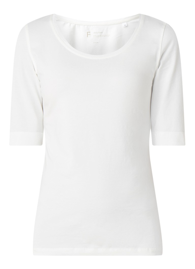 OPUS Daily basic cotton T-shirt with round neck