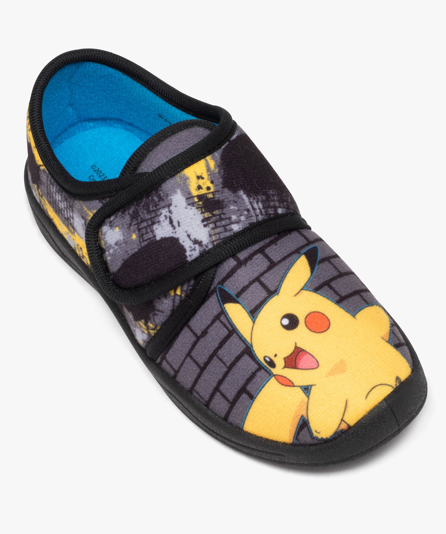 Chaussons Garçon imprimés Pikachu à bande scratch - Pokemon gris | GEMO