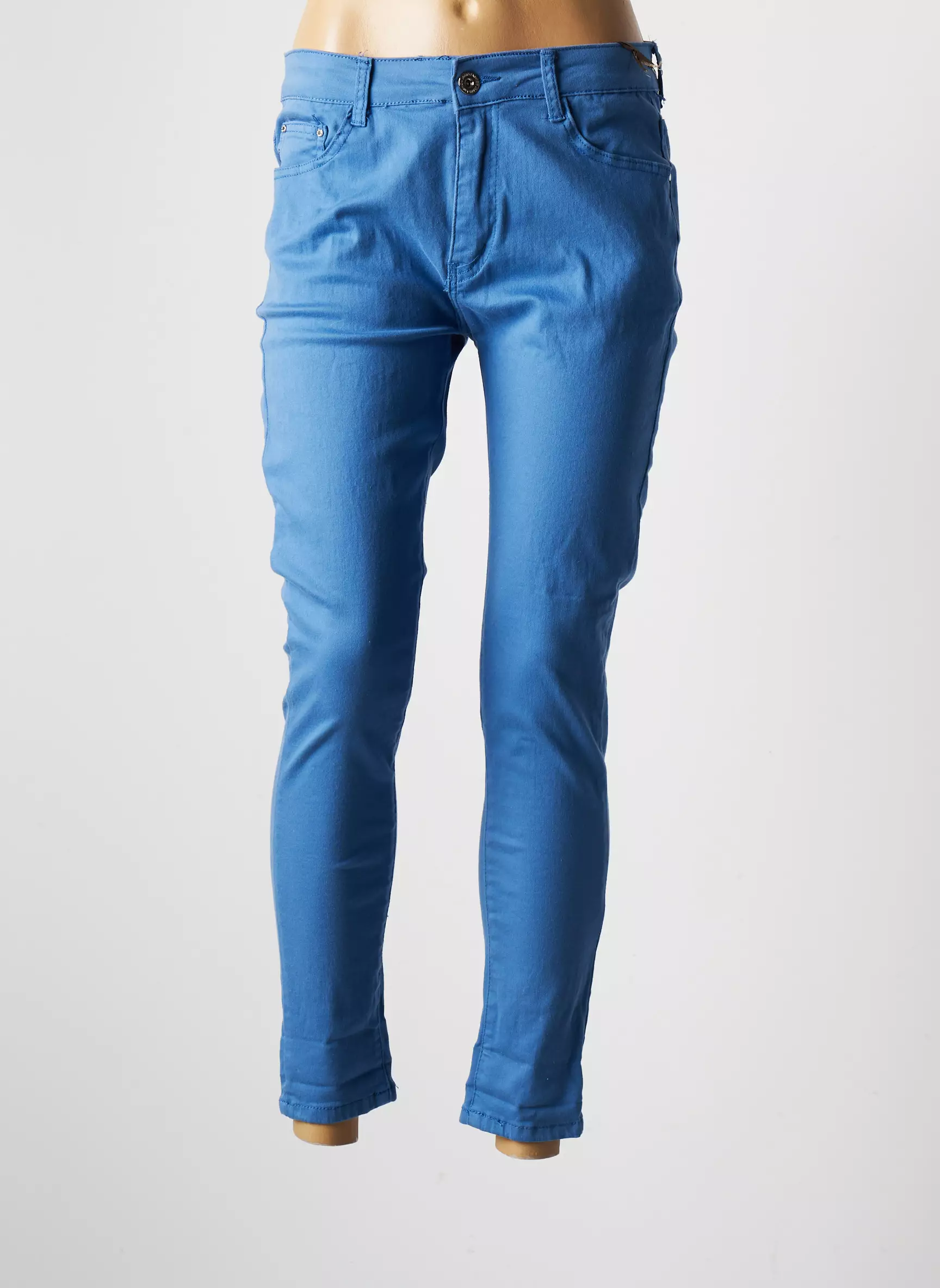 Voggo Pantalons Slim Femme couleur bleu