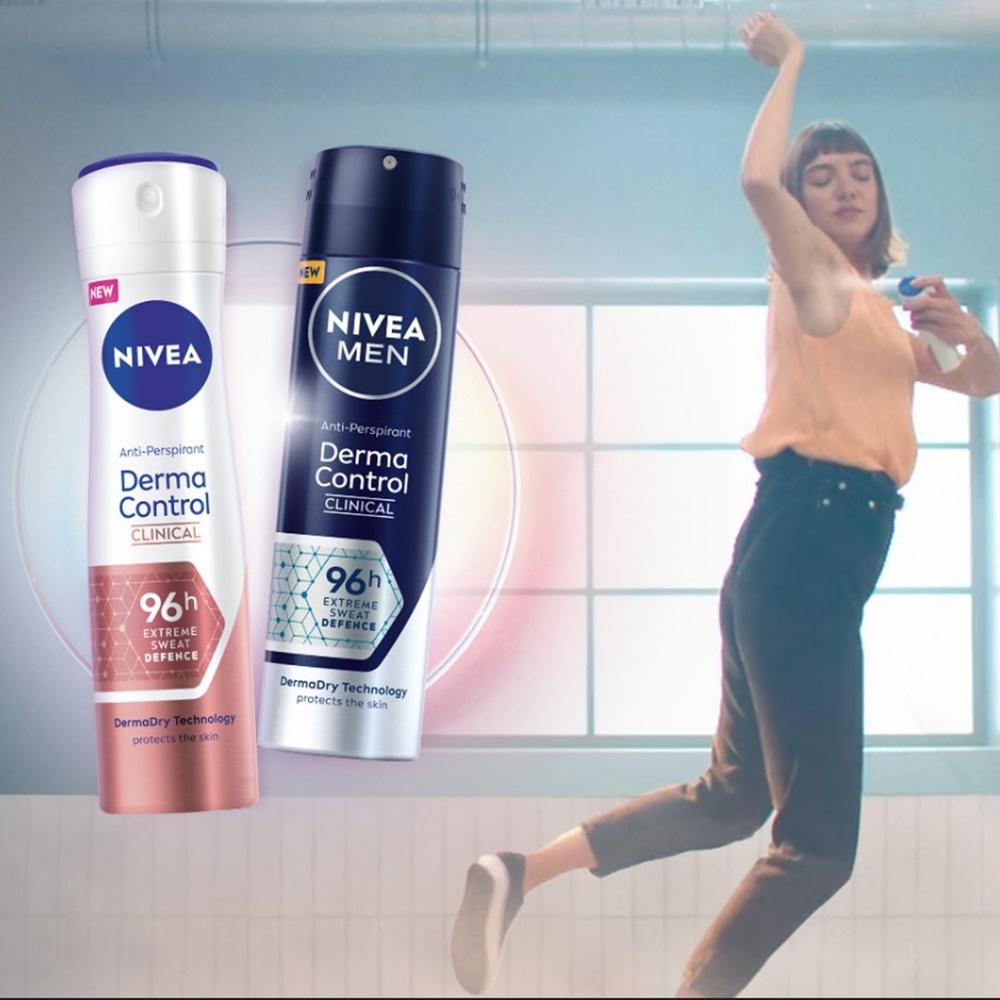 nivea DERMA DRY CONTROL - Déodorant Spray Protection excessive 96h 200ml Déodorant spray DERMA CONTROL 95H Homme