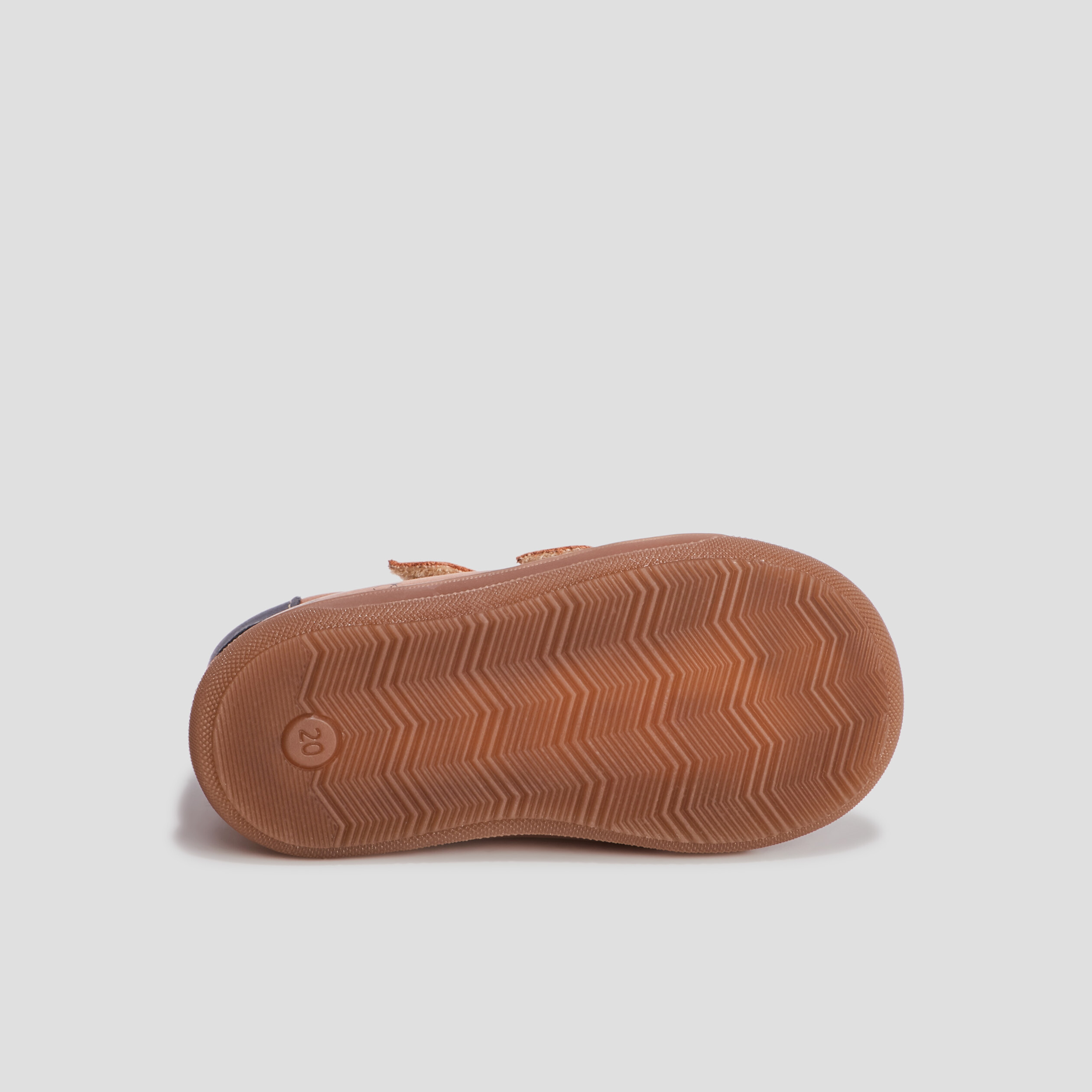 Bottillons en cuir à scratchs camel bébé garçon | La Halle