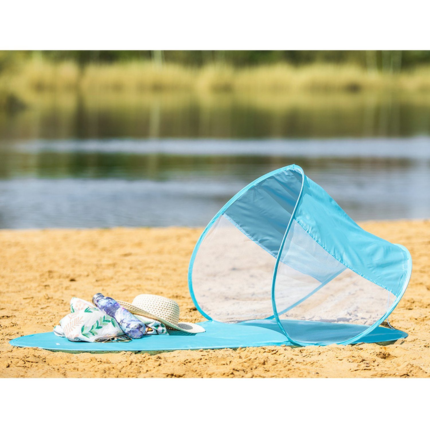 Tracer Strandmuschel, Personen: 1, Strandmatte mit neigbarem Sonnenschutzdach; 145x70cm