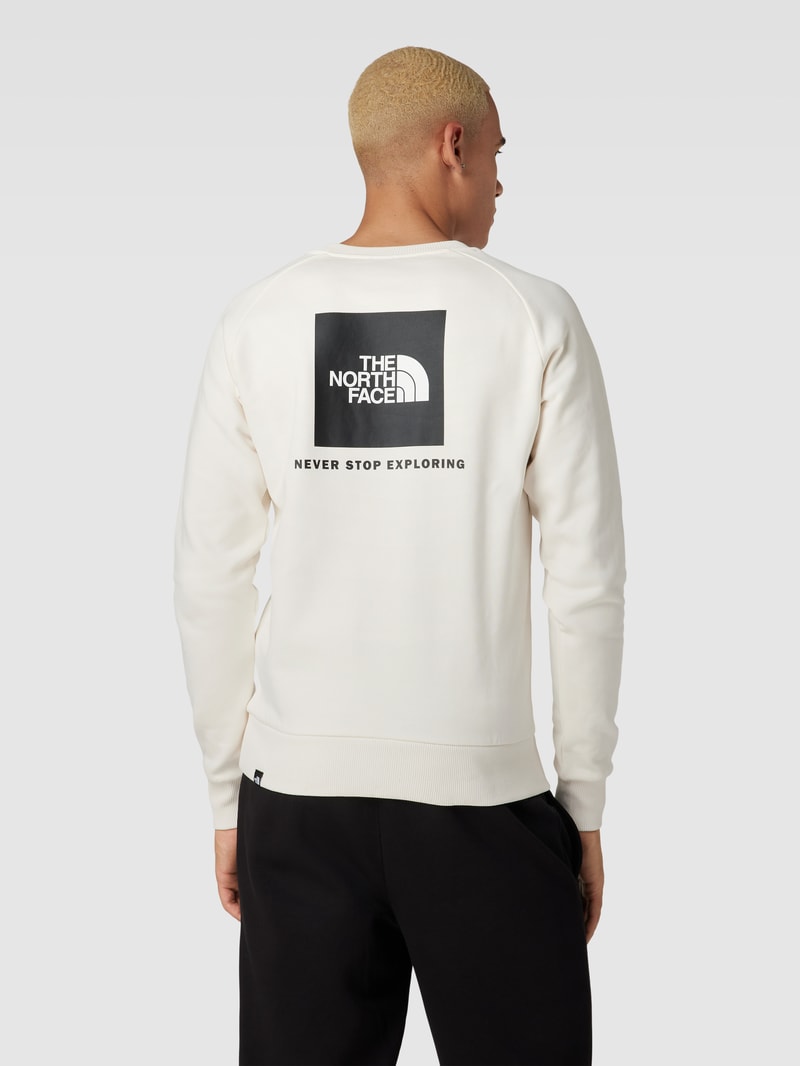 Sweatshirt mit Label-Print Modell 'RAGLAN' in beige