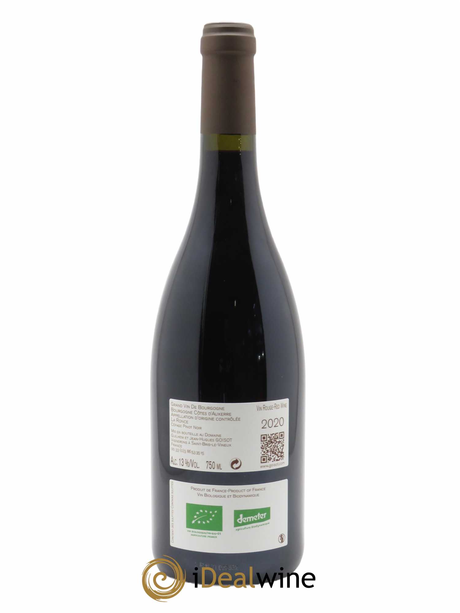 Bourgogne Côtes d'Auxerre La Ronce Goisot  2020 - Lot de 1 Bouteille