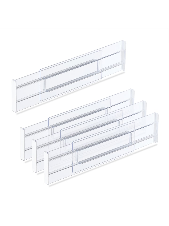 relaxdays 4 x Schubladentrenner in Transparent günstig kaufen onesize