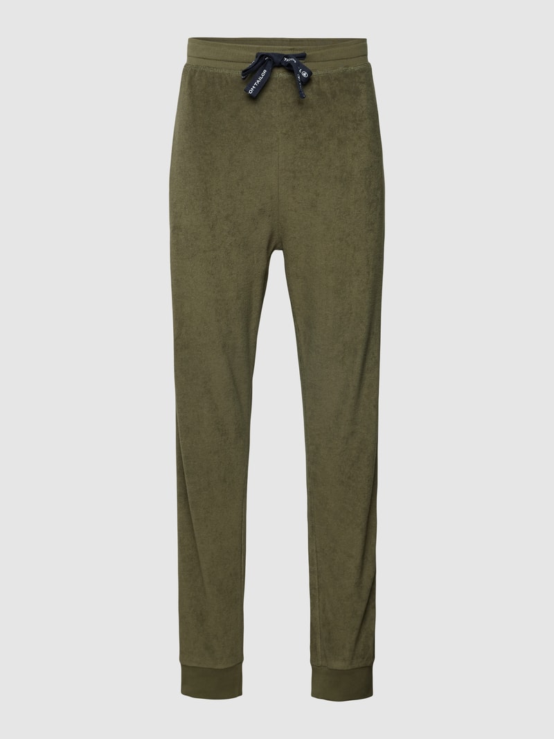 Sweatpants mit Tunnelzug Modell 'MIX IT UP! TERRY' in olivgrün