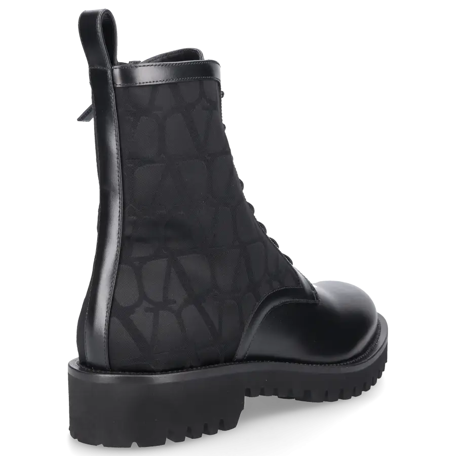 Valentino Garavani - Schnürboots TOILE ICONOGRAPHE Kalbsleder - schwarz
