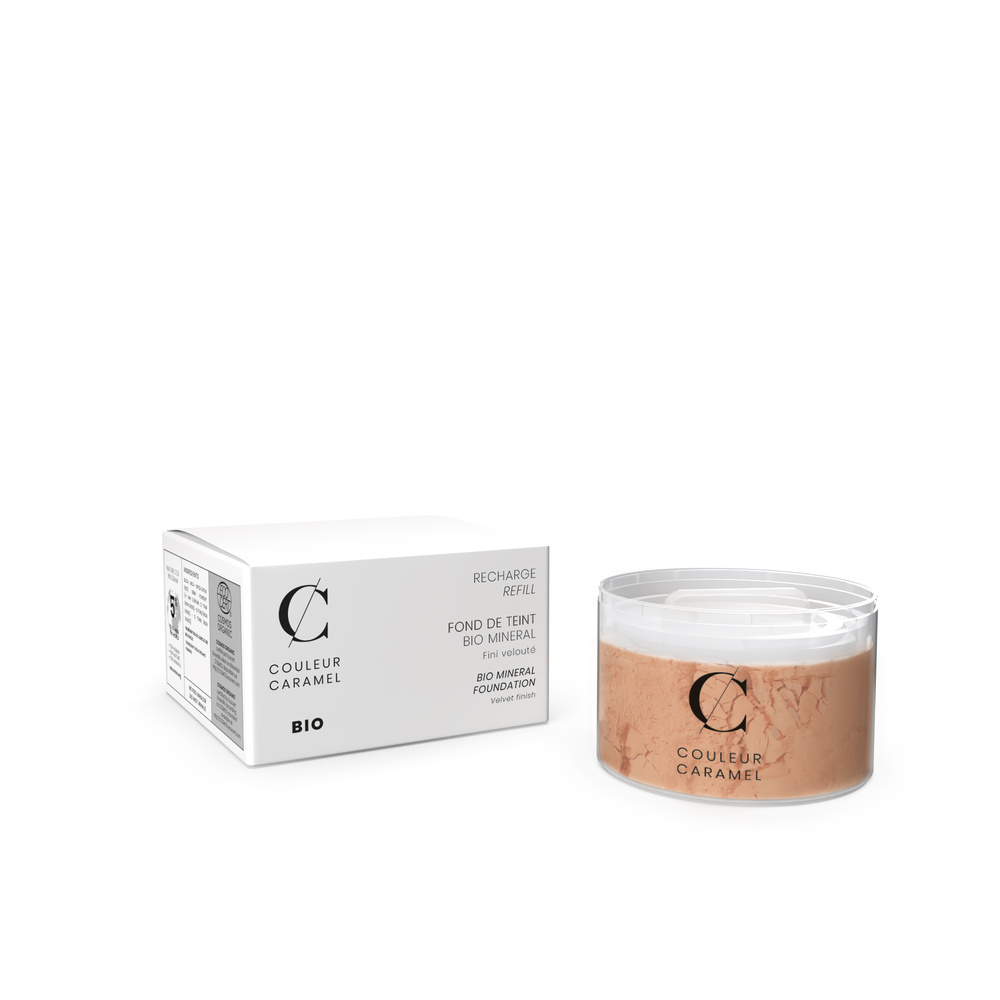 Couleur Caramel Recharge Fond de teint BIO MINERAL Fond de teint poudre libre recharge