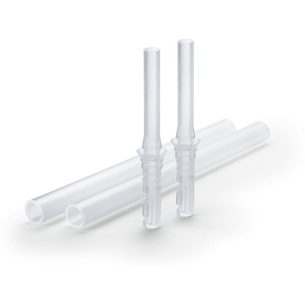 NUK Flexi Cup Ersatztrinkhalm, auslaufsicher, 2er Pack, transparent