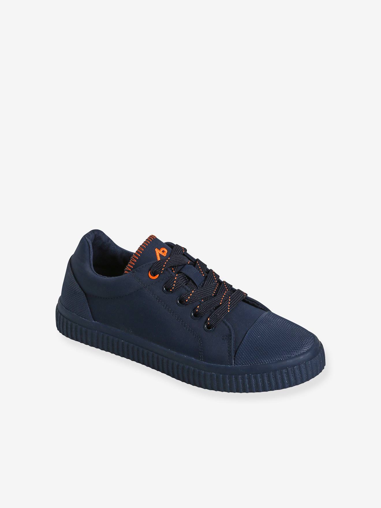 Vertbaudet Kinder Stoff-Sneakers mit Reißverschluss - marine