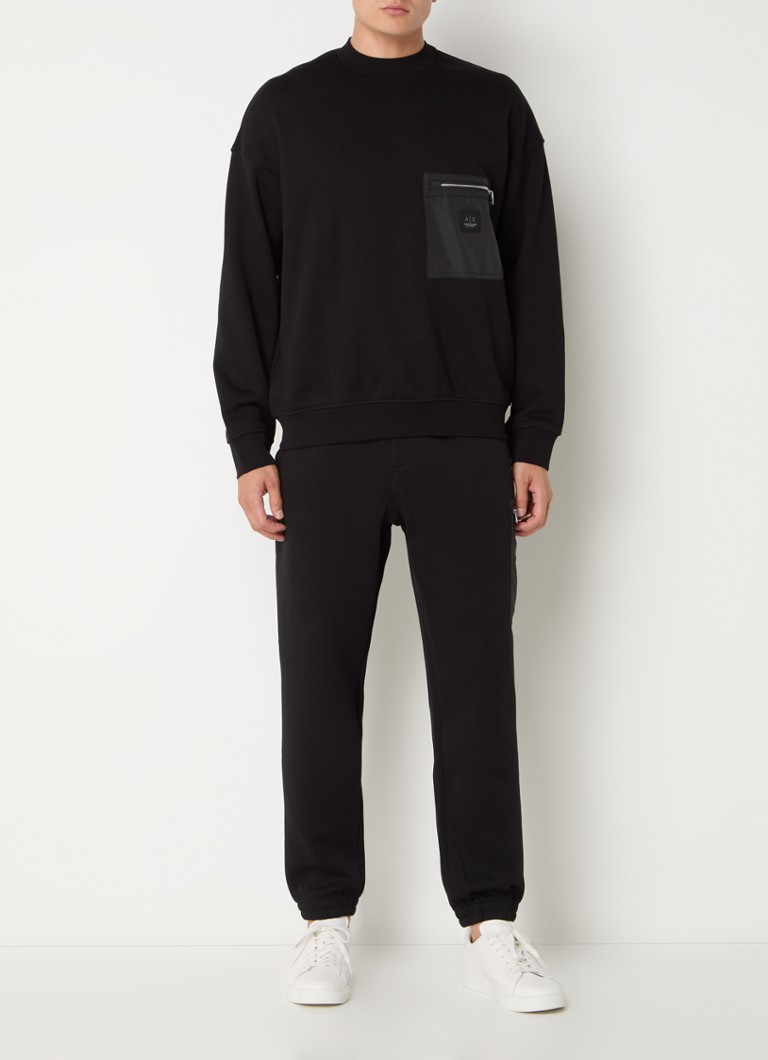 Armani Exchange Tapered fit jogging trousers with side pockets