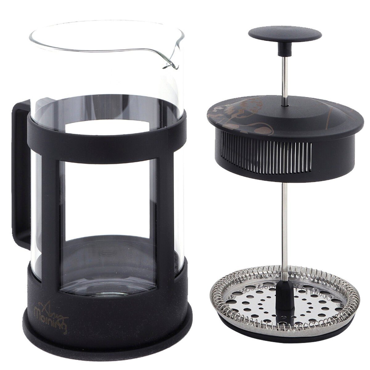 ANY MORNING French Press Kanne Any Morning FY04 French Press Kaffeebereiter, 350 Ml, Schwarz