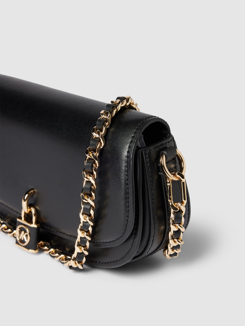 Handtasche mit Label-Applikation Modell 'MILA' in black
