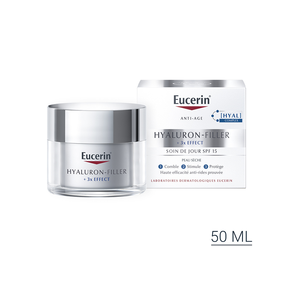 eucerin HYALURON-FILLER + 3x EFFECT Soin de Jour SPF15 Peau Sèche Soin de jour anti-âge