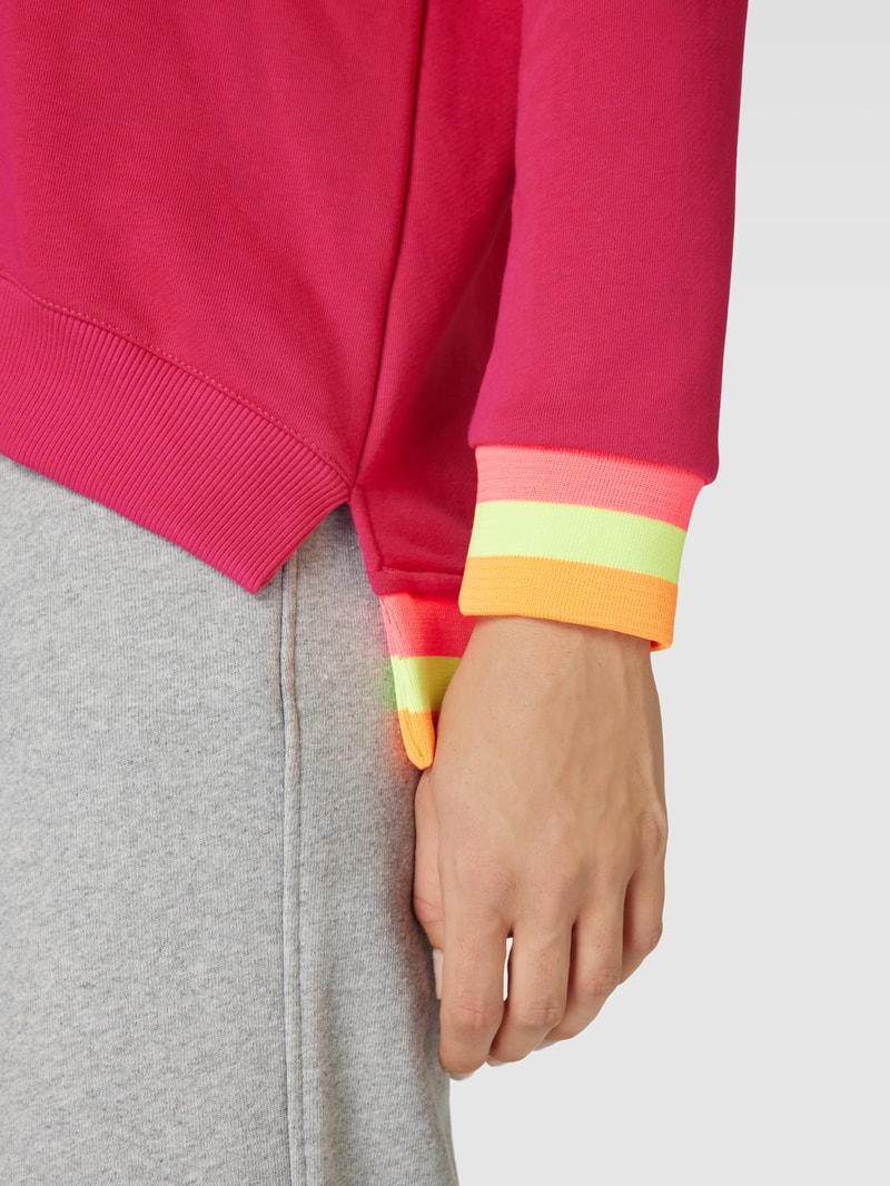 Sweatshirt mit Statement-Print in fuchsia