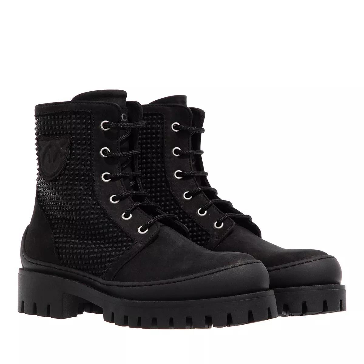 PINKO Schnür-Stiefeletten schwarz Schnürstiefel