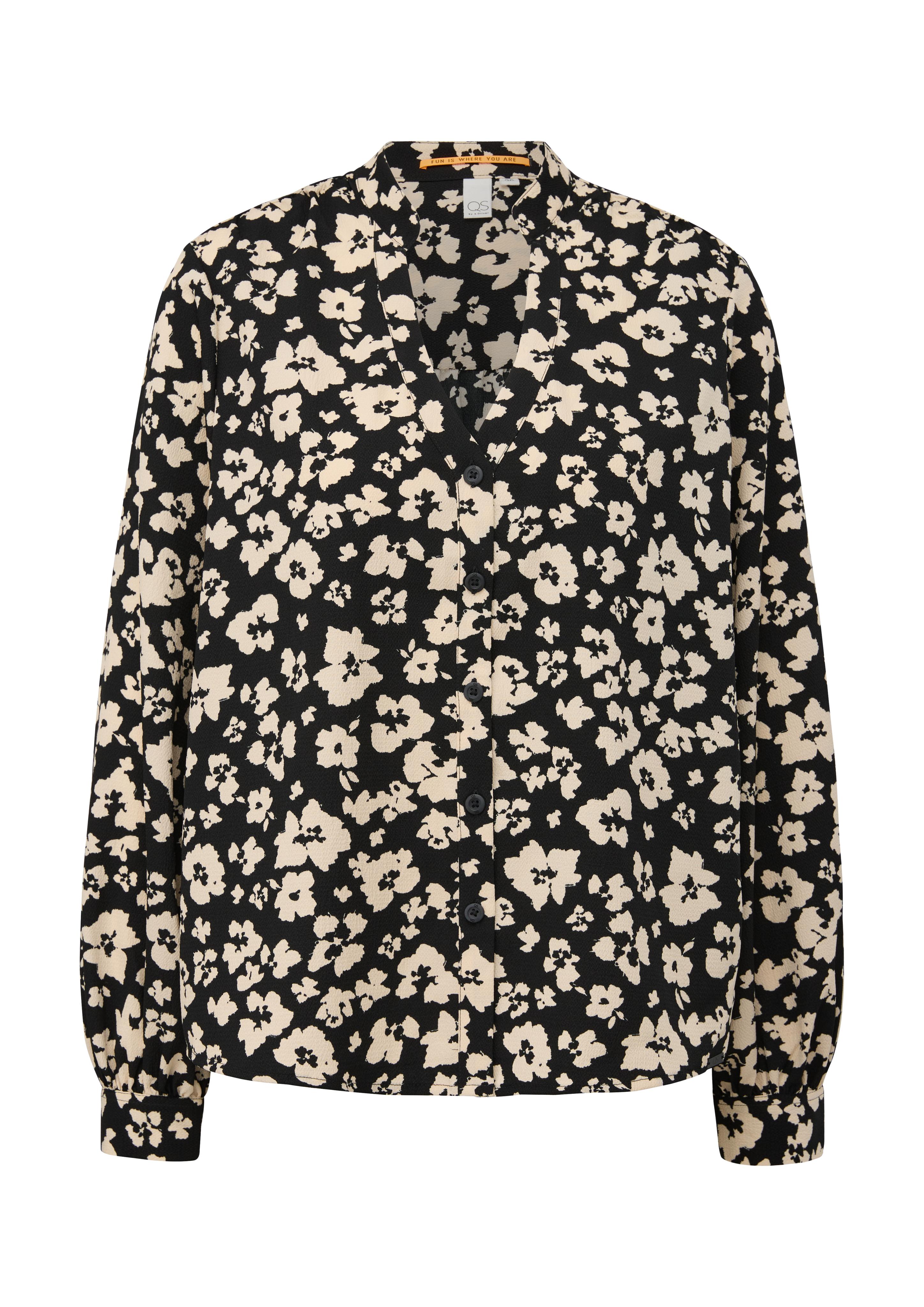 Crêpe-Bluse mit Allover-Print  2133449-99A0