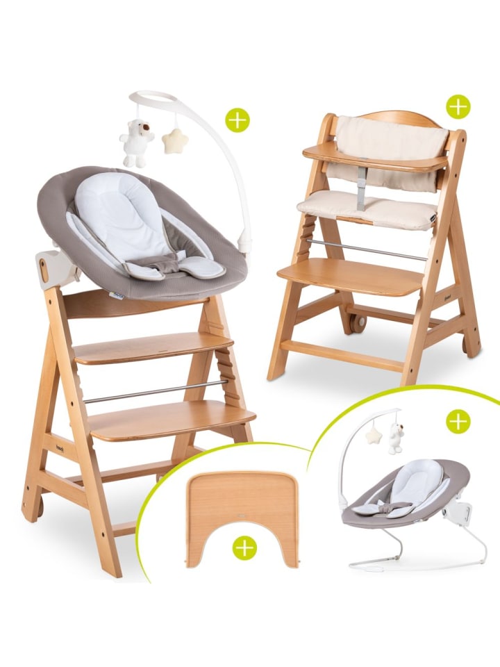 Hauck Beta Plus Natural 5-tlg. Newborn Set - Hochstuhl   in beige,braun günstig kaufen onesize