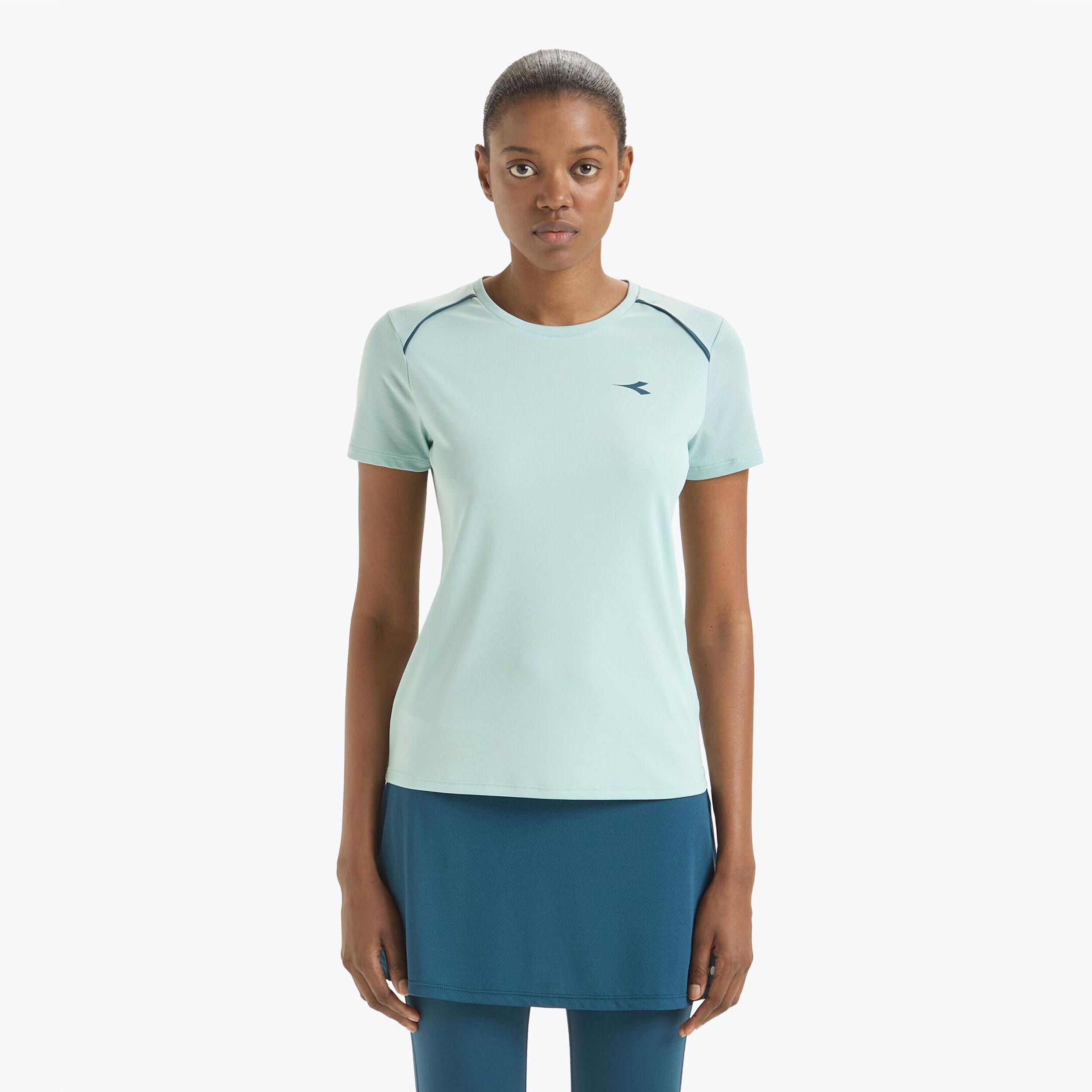 L. T-Shirt Damen - Hellblau
