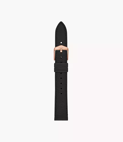 Fossil Band 16 mm LiteHide-Leder schwarz