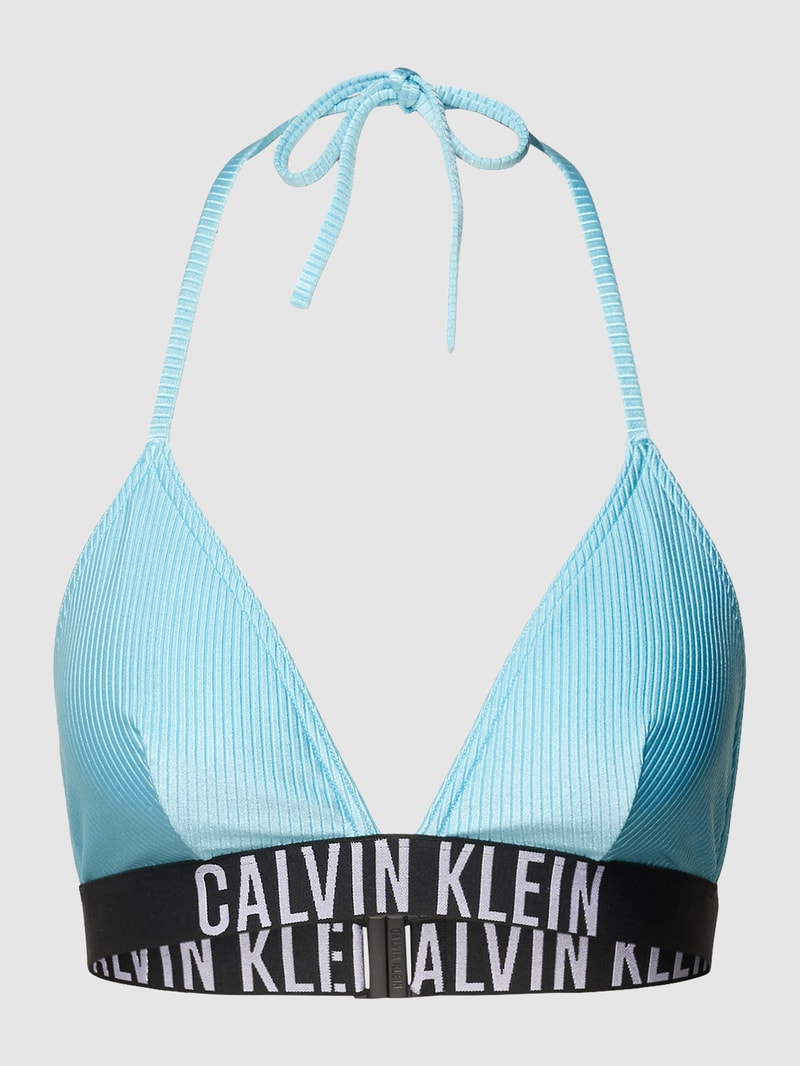 Bikini-Oberteil mit Label-Detail Modell 'INTENSE POWER' in ozean blau