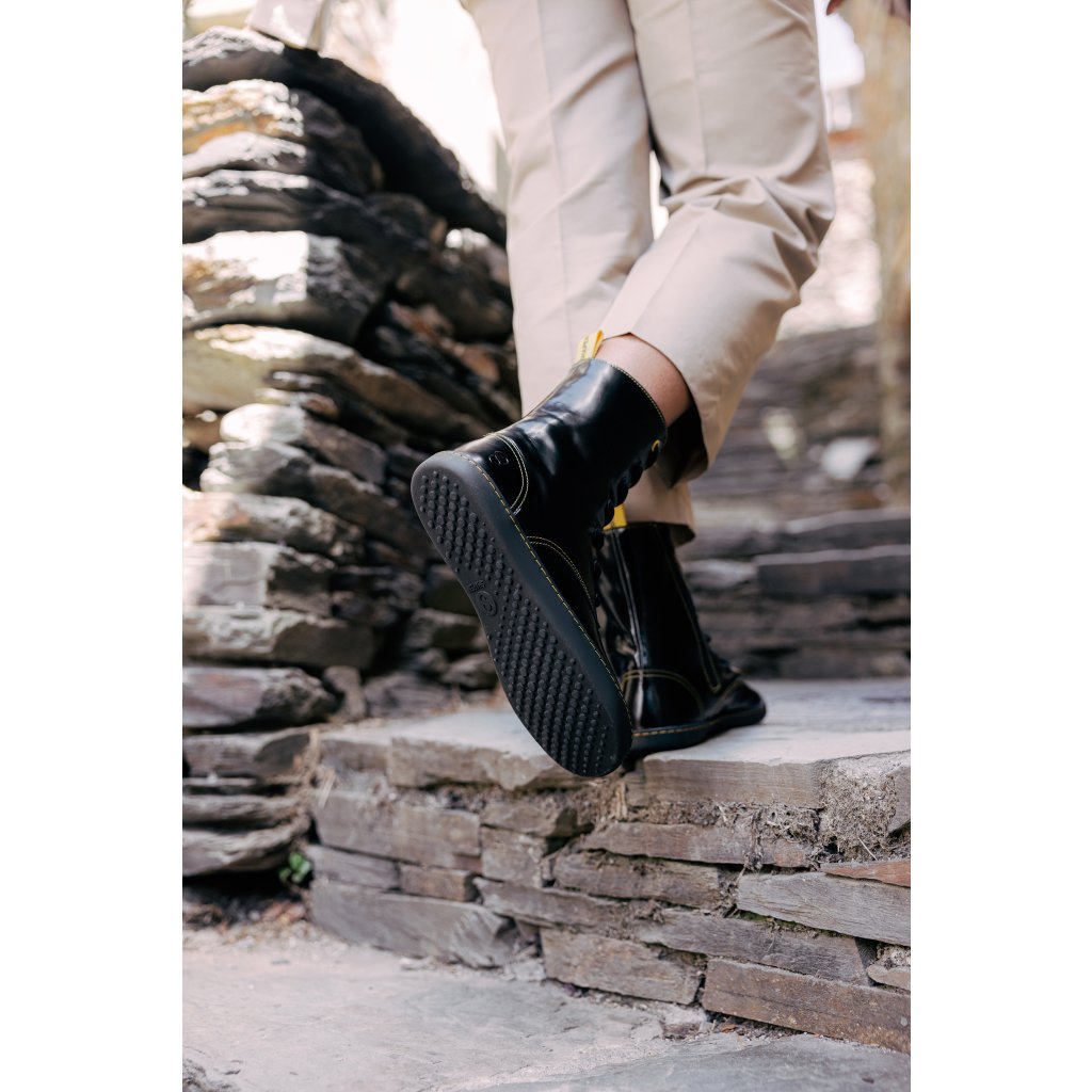Shapen Maverick Black & Yellow Barfußstiefeletten