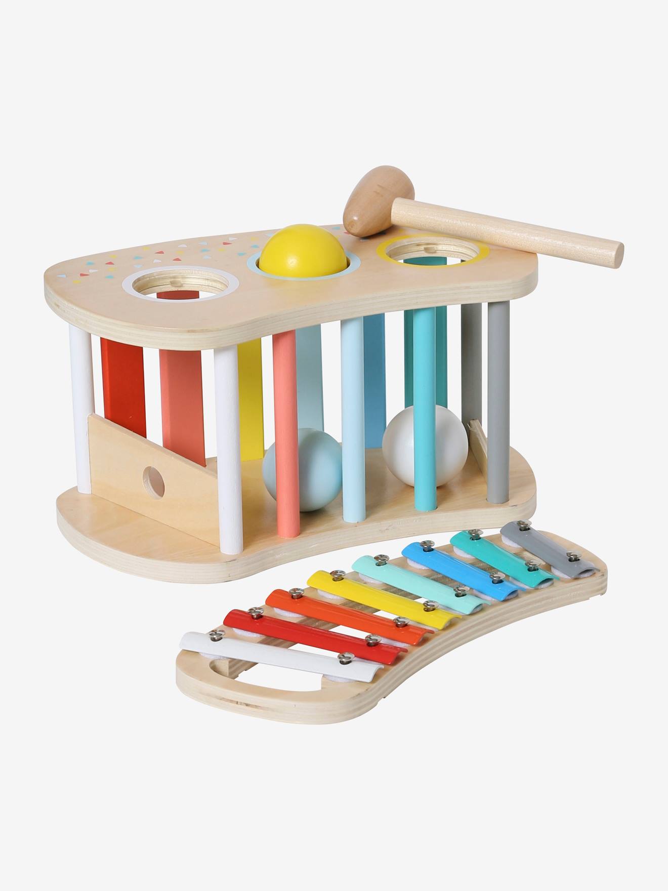 Tap tap xylophone 2 en 1 en bois FSC® rose
