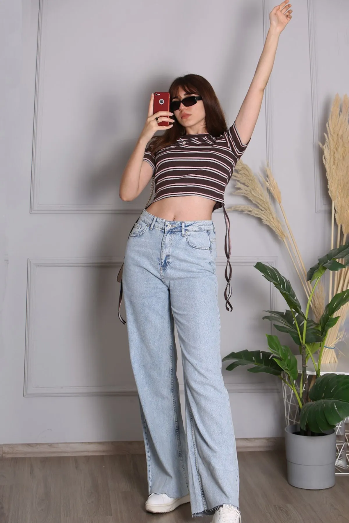 Madmext  Mad Girls – Hellblaue Palazzo-Jeans MG1037