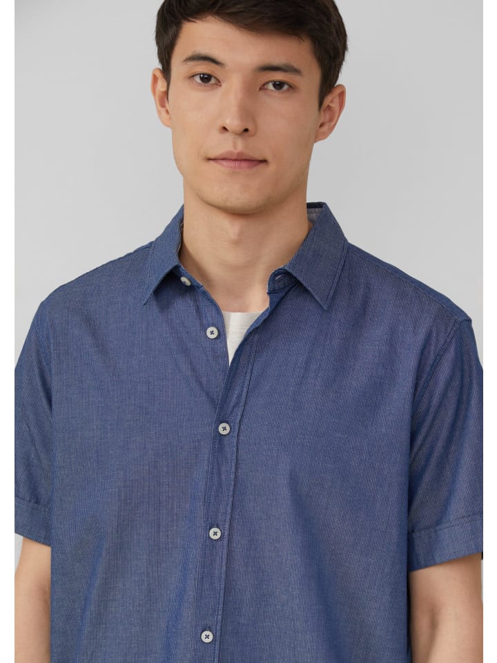 s.Oliver Hemd kurzarm in Blau günstig kaufen