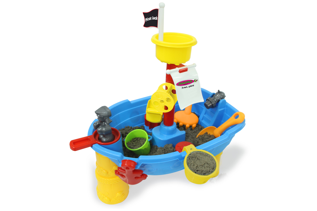 Jamara e.K. Sand- und Wasserspieltisch Pirat Jack 21 Teile