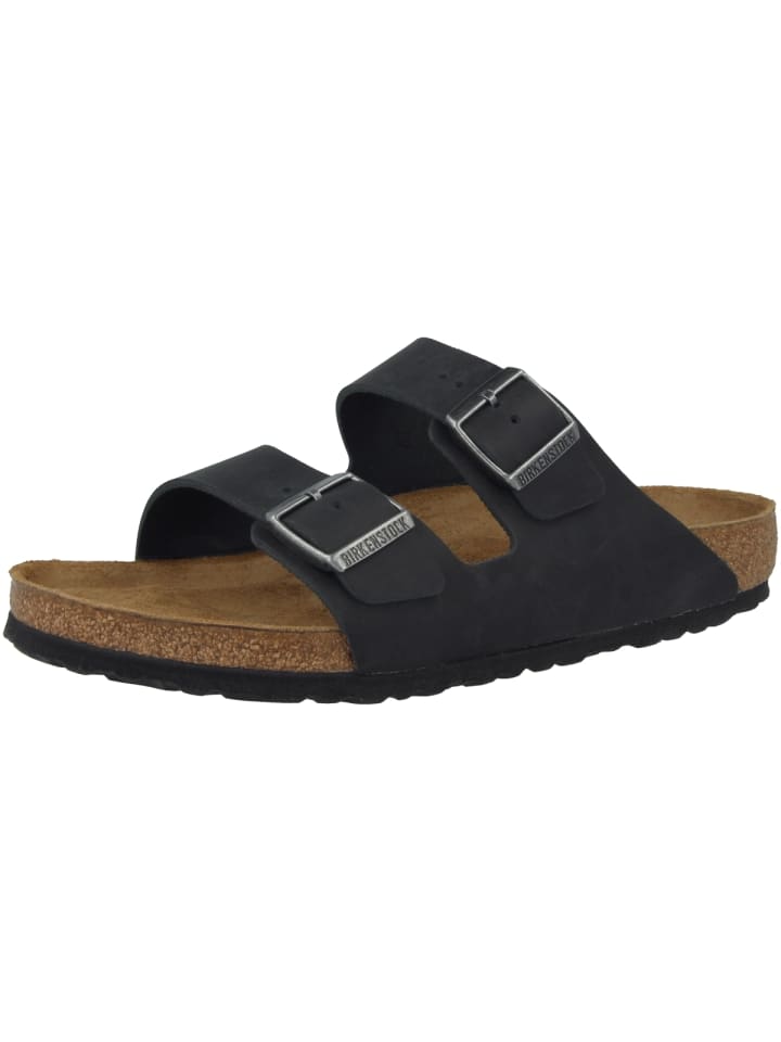 Birkenstock Sandale Arizona SFB geöltes Nubukleder Weichbettung normal in schwarz günstig kaufen