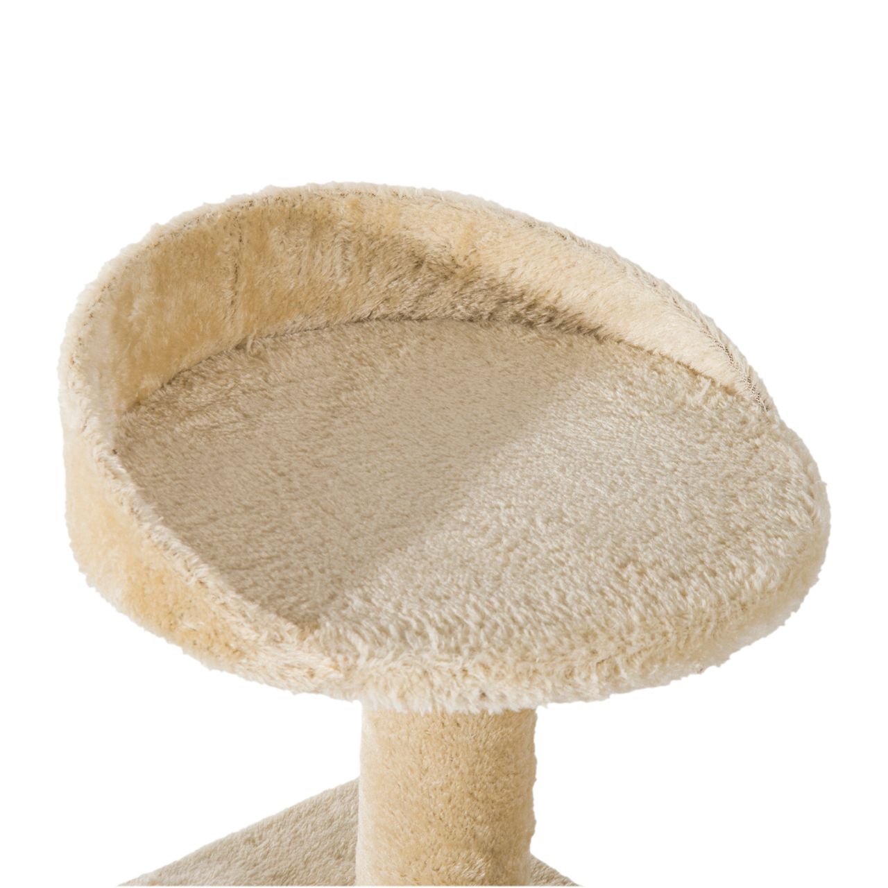 PawHut Kratzbaum mit Sisalsäulen, Katzenkratzbaum, Katzen Kletterbaum, Katzenbaum, Beige, 50 x 50 x 100 cm