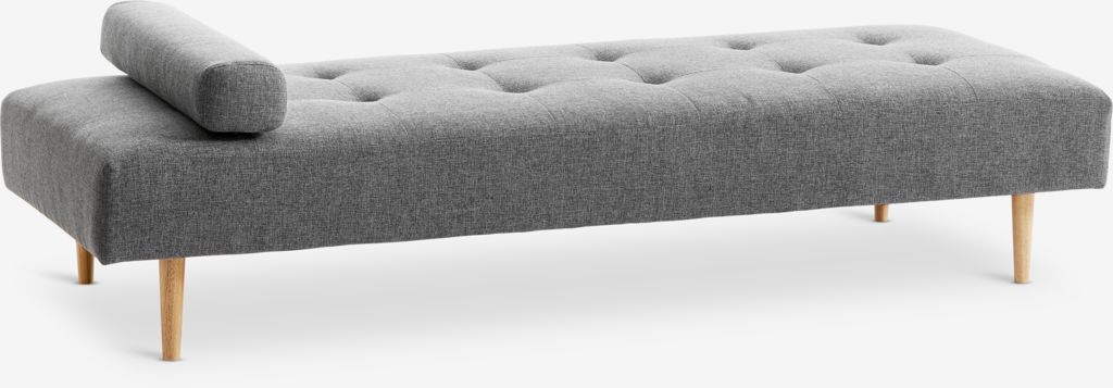 NOREFJELL Sofá cama NOREFJELL 200x80 tecido cinza escuro/cor carvalho