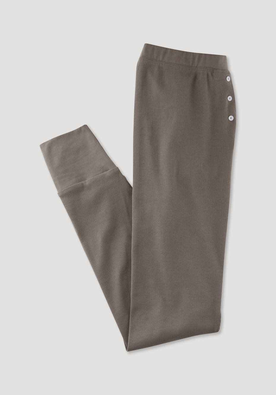 Lange Ripp-Schlafhose aus Bio-Baumwolle