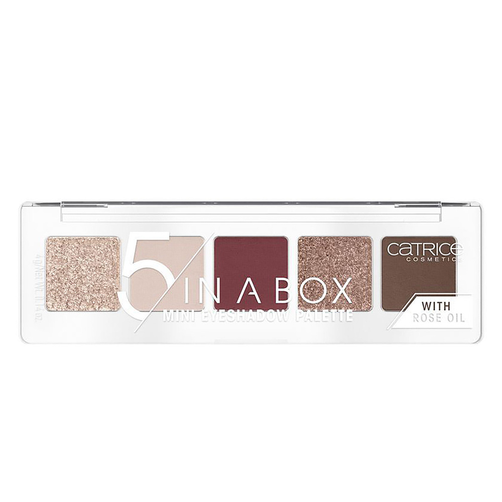 catrice 5 In A Box Mini palette fards à paupières 060 Vivid Burgundy Look Palette d'Ombres à Paupières